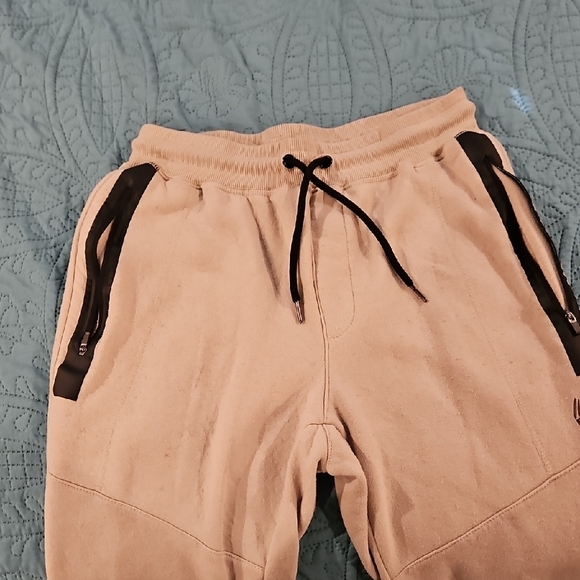 Mens Beige Jogger Pants - Picture 3 of 5